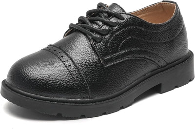 Boys Girls Classic Lace-Up Dress Shoes Oxford Shoes Wedding Church School Uniform Shoes (Toddler/Little Kid/Big Kid)