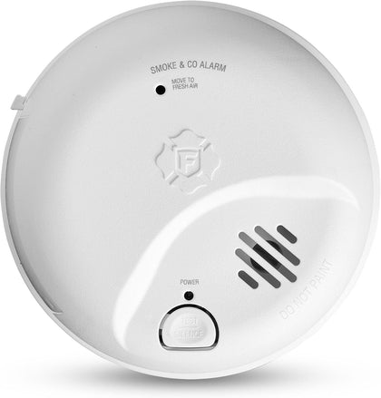 Combination Smoke & Carbon Monoxide Alarm, Battery Operated Detector with Test & Silence Button, SMICO100, 1-Pack