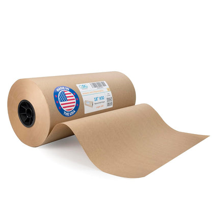 18" x 14400" (1200 ft) Large Brown Kraft Paper Roll for Packing - Perfect Natural Kraft Wrapping Paper for Void
