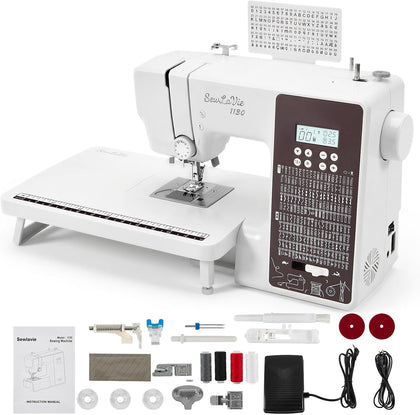 1130 Computerized Sewing and Quilting Machine with 300 Stitches | Ideal for various fabrics, clothes making &