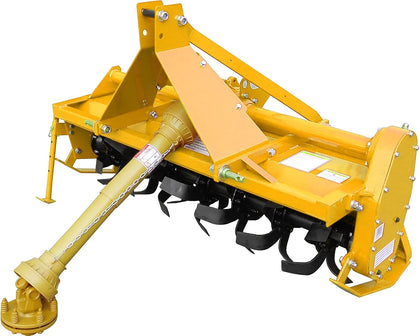 Sigma Heavy Duty 3 Point Hitch Rotary Tiller 5' FT 60" in. Work with 3 PT CAT I Hitch Tractor PTO Driven Gear Drive