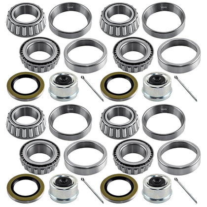 4 Sets 25580 15123 Trailer Axle Hub Bearings Kits for 5200-6000 lbs Axle, Trailer Axle Bearing Kit with 2.44” Dust