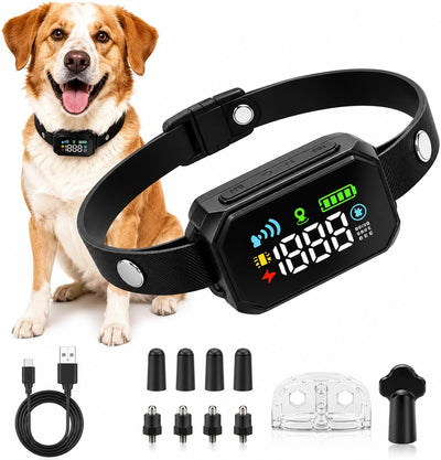 GPS Wireless Dog Fence System, Invisible Dogs Fence 49-6561 FT Range, IPX7 Waterproof Rechargeable Electric Dog Pet