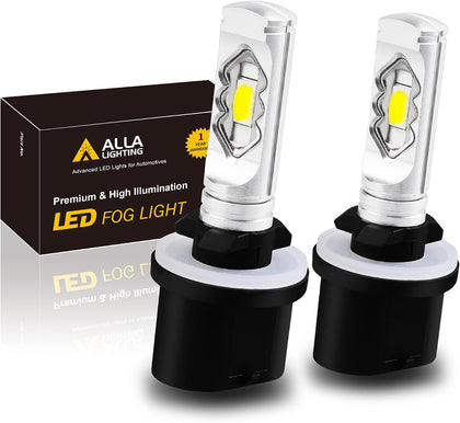 3800lm 899 880 LED Fog Light Bulbs, Super Bright PG13 Base 884 885 887 893 H27 H32, ETI 56-SMD (6000K Xenon White)