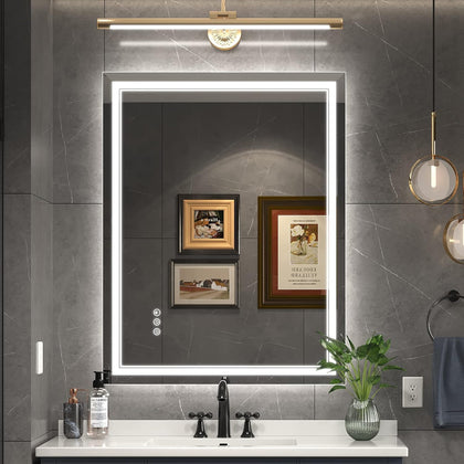 28" x 36" Led Mirror for Bathroom with Front Light and Backlit, Bathroom Mirror with Led Lights, Vanity Mirror with