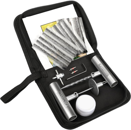 Tire Repair Kit, 24 Pcs Professional Heavy Duty Universal Emergency Flat Tire Repair Kit to Fix Punctures, for car
