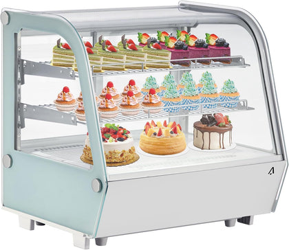 Commercial Refrigerator Display Case, 4.2 Cu.Ft. Refrigerated Display Case, Cake Fridge Countertop Pastry Display