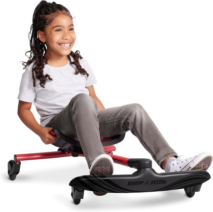 Stingray Pro, for Ages 3-8, Hands Free, Foot Powered Ride On with 360-degree Caster Wheels, Adjustable Seat with