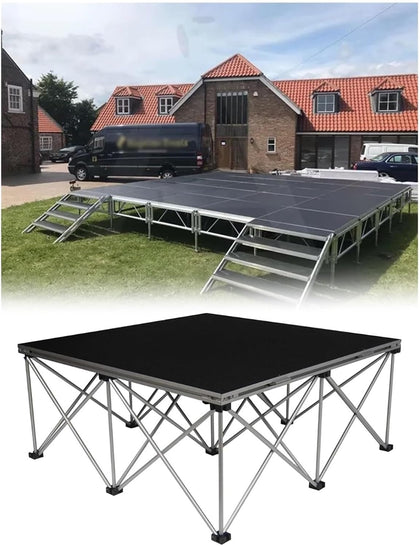 Portable Foldable Stage Platform Modular Unit, Performance Stage Platform For Kids Playhouse, Connectable Band Stage