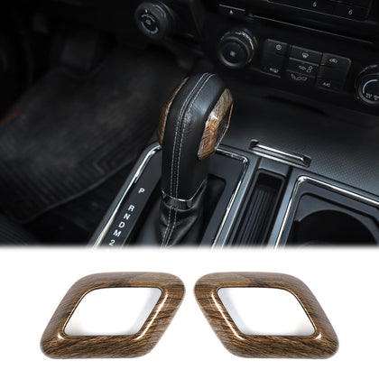 Wood Grain Gear Shifter Head Deacorative Trim for Ford F150 2015-2020