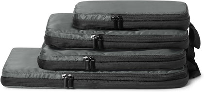 4-Pack Ultralight Compression Packing Cubes Organizer, Grey