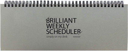 Brilliant 2021 Weekly Planner - Wirebound Undated Gray Desk Planner (12 X 4.4 inches)