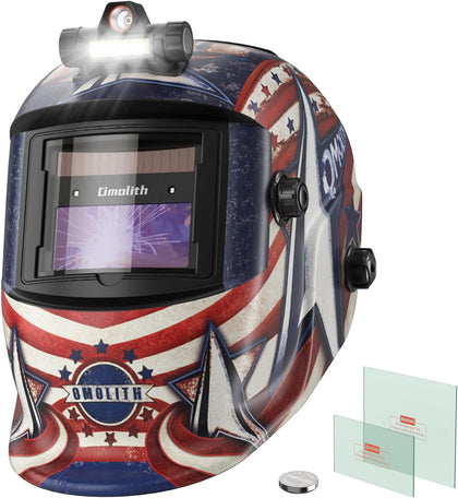 Auto-Darkening Welding Helmet, True Color, Shade 4/9-13 | 3.64 x 1.67 in viewing screen, 2 arc sensors, cheater lens