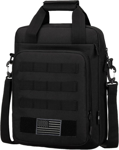 Tactical Messenger Bag, Tactical Briefcase Laptop Bag Heavy Duty MOLLE Shoulder Pack Handbag for Men(Patch Included)