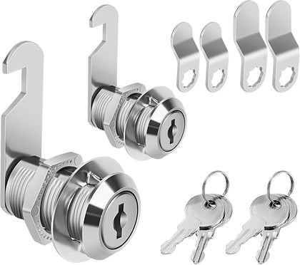 Cam Locks Keyed Alike, 3/4" Cabinet Locks with Keys Secure Files Drawers RV Storage Locks Replacement Set, Zinc Alloy