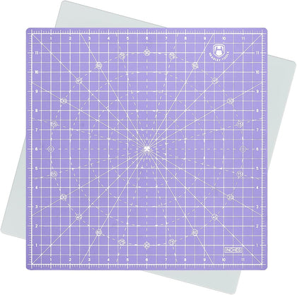 12"x12" Rotating Cutting Mat, Self Healing Mat with 360-Degree Rotation & Anti-Slip Base, Sewing Board Cutting Mat