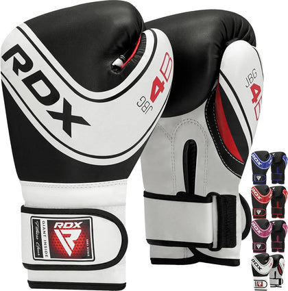 Kids Boxing Gloves, 6oz 4oz Junior Training Mitts, Maya Hide Leather Ventilated Palm, Muay Thai Sparring MMA