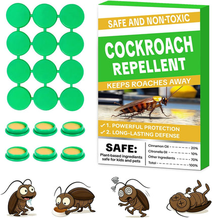 Cockroach Gel Bait Traps 32 Pack, Cockroach Repellent Indoor Home, Roach Deterrent, Pet Safe Roach Repeller Outdoor
