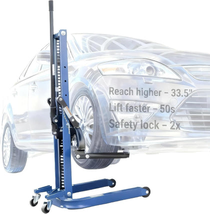 Portable Car Lift, Single Post Mobile Type, Supports Vehicles Up to 8800 LBS, Multi-Functional for Cargo Handling