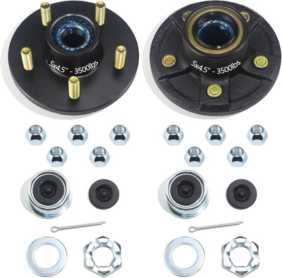 5x4.5 Trailer Hub Kits for 3500lb 1-1/16'' to 1-3/8'' Tapered Axle