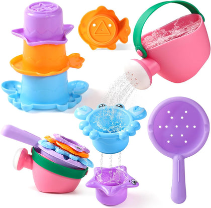 Baby Bath Toys for Kids Ages 1-3 Toddler Bath Toys Mold Free for 2-4 Bathtub Sand Beach Pool Water Toys for 1+ Year