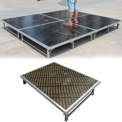 Portable Stage Portable Foldable Stage Platform, Event Modular Stage Stand Adjustable, 3.3x4 ft Performance Deck for