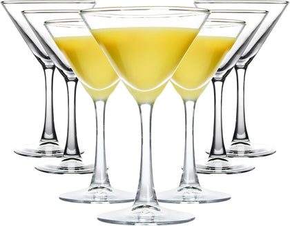 Martini Glasses Set of 7, Classic Clear Cocktail Glasses Set for Espresso Martini, Cosmopolitan, Manhattan