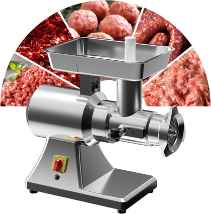 #12 Electric Meat Grinder Heavy Duty 1.3 HP Full Stainless Steel Commercial