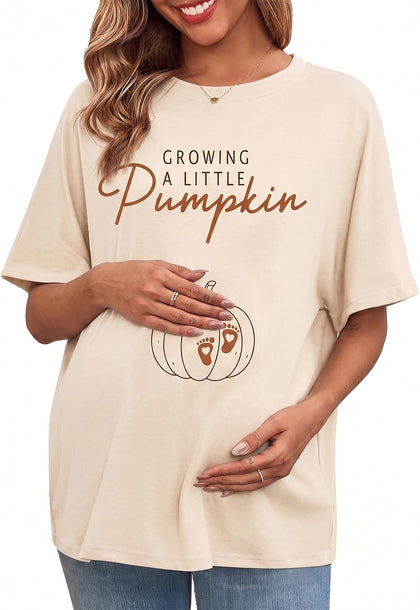 Thanksgiving Maternity Shirt Growing a Little Pumpkin T Shirts