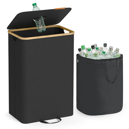 Recycling Bin for Kitchen 26.4 Gallon. Bottle Recycling Container, Collection Bin