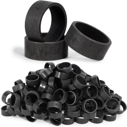 220 PCS 1/2" PEX Copper Crimp Rings for Pex Pipe Connection, Black-Oxidized Surface Treatment