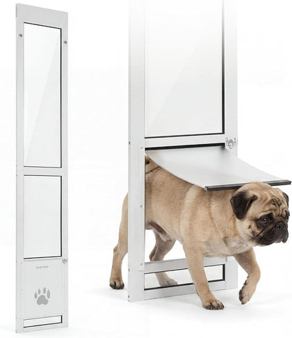 Sliding Glass Dog Door, Height Adjustable 79 1/5" to 82" (Medium)