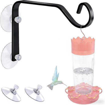 Heavy-Duty Window Suction Cup with Hanger, Window Mounted Wildlife, Hummingbird, Bird Feeders, Decorative Birdhouses