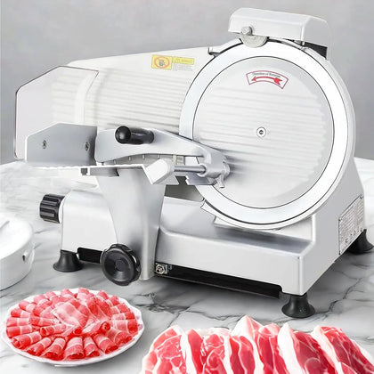 Meat Slicer With 10" Round Steel Blade,240W Electric Food Slicer With Built-In Sharpening Stone,Adjustable Thickness