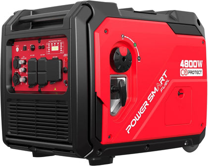 4800W Portable Inverter Generator,Parallel Ready&Electric Start Super Quite Gas Powered,RV Ready with 30A Outlet, EPA