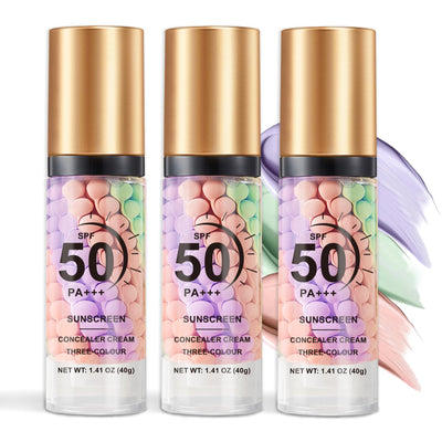 3PCS 3 in 1 Primer for Face Before Makeup, Color Correcting Serum