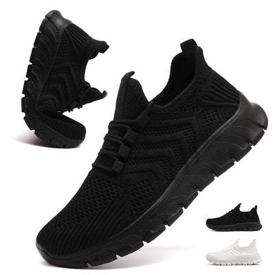 Running Shoes for Women Tennis Walking Sneaker Slip on Work Shoe Black