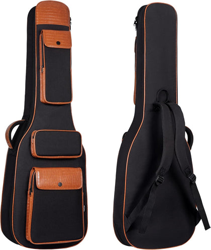 Bass Gig Bag,0.5" Thick Padded Soft Case for Daily Use Gigs&Practice | Water-Resistant 300D Frosted Cloth | Crocodile