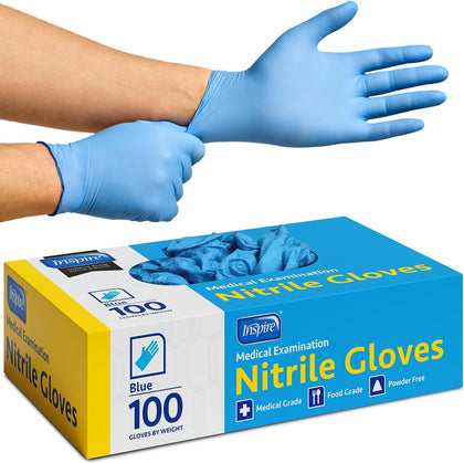 Blue Nitrile Disposable Gloves | 4.5 Nitrile Disposable Safety Medical Cooking Cleaning Gloves