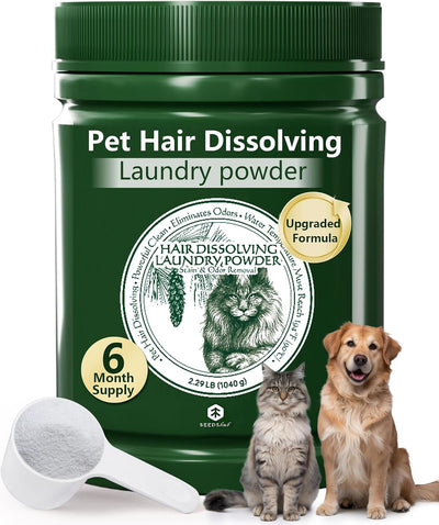 Pet Hair Remover for Laundry, Removes Dog & Cat Hair, Odor, 6-Month Supply