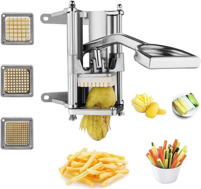 French Fry Cutter, Commercial Vegetable Fruit Chopper