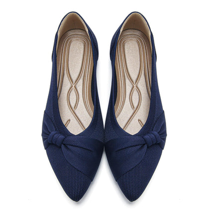 Pointed Toe Flats for Women Ballet Flats Navy US7