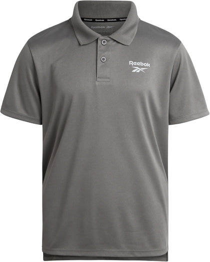 Boys Dry Fit Short Sleeve Golf Polo Shirt for School & Sports | Moisture-Wicking Stretch Fabric with a Two-Button