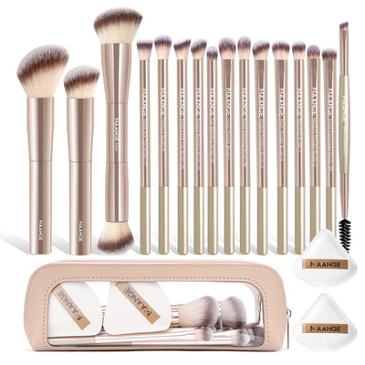 Makeup Brush Set 19 PCS Travel Makeup Brushes Eyeshaowder Powder Concealers Foundation Professional Make Up Brush Set