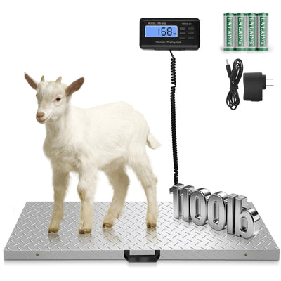 Large Dog Scales for Large Breed, 1100lb x 0.2lb Pet Scale for Large Dog, Livestock Scale, Animal Scale, Stainless