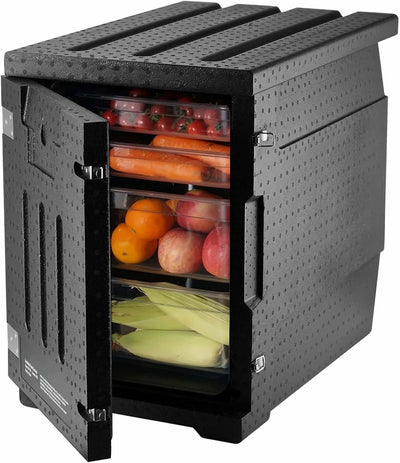 82 Qt Insulated Food Carrier - Catering Hot Box, LLDPE Food Warmer, Front Load, Double Buckles, Restaurant, Canteen