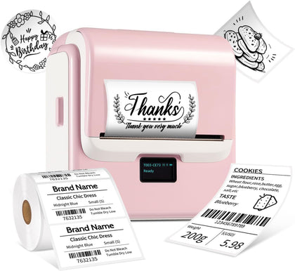 Label Maker Machine with Tape, 3 Inch Bluetooth Label Printer T003 | Compatible with Phone & PC, Sticker Printer for