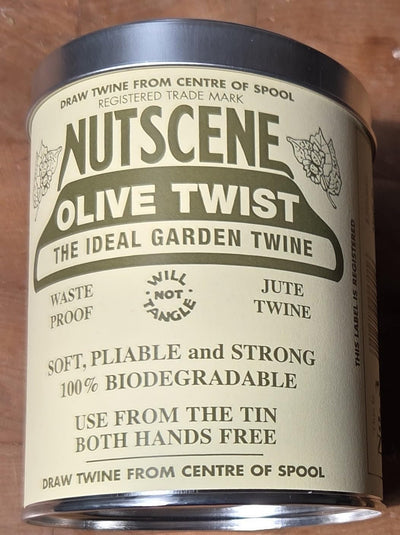 NUTSCENE Iconic Tin (Tin ‘O’ Twine) with Their Heritage Scottish Jute Twine and Hole in Top for Easy Dispensing. 14+