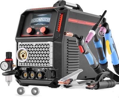 5-in-1 Plasma Cutter Welder Combo - CUT/TIG/Gas MIG/Flux MIG/MMA, 50A Non-Contact Plasma Cutting Machine & 200A