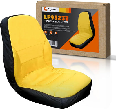 LP95233 Upgrade Large Seat Cover Cushioned for John Deere Compact Utility Tractor Seat Back, Up to 18'' High